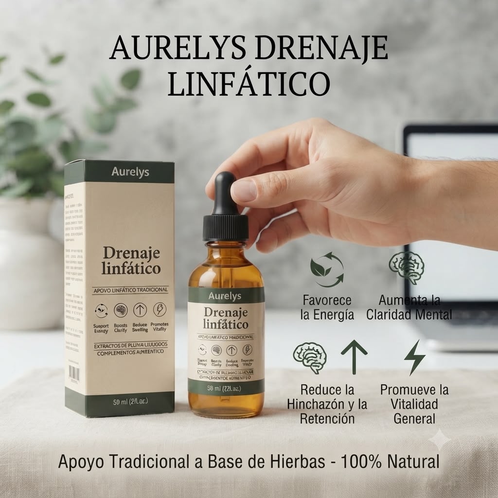 Aurelys Drenaje Linfático 59 ml, frasco gotero y caja